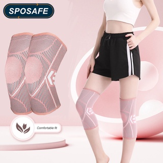 Sposafe ปลอกสวมหุ้มหัวเข่า สําหรับผู้ชาย ผู้หญิง เหมาะกับการเล่นโยคะ บาสเก็ตบอล เต้นรํา ยกน้ําหนัก 1 คู่