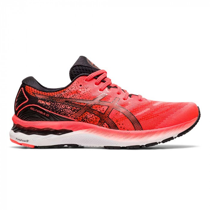 ภาพหน้าปกสินค้าAsics รองเท้าวิ่งผู้ชาย Gel-Nimbus 23 Tokyo  Sunrise Red/Black ( 1011B295-600 )