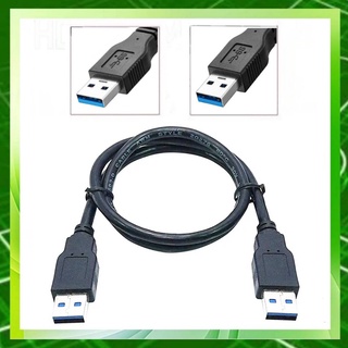 สาย USB 3.0 Type A Male to Type A Male Cable 50 cm Black