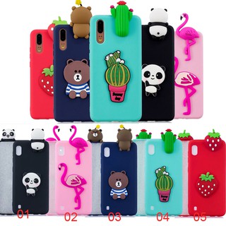 Samsung Galaxy A10 A20 A30 A40 A50 A70 A9 A7 2018 3D Panda Flamingo Bear Cartoon Patterned Slim Thin Soft TPU Case Cover