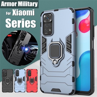 Xiaomi Redmi Note 12 12S 11 11S  11T 10 10S  9 9S Pro Max Case Shockproof Armor Military Drop Protective Ring Holder Magnet Cover