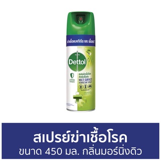 🔥แพ็ค2🔥 สเปรย์ฆ่าเชื้อโรค Dettol ขนาด 450 มล. สำหรับพื้นผิว กลิ่นมอร์นิ่งดิว ดิสอินเฟคแทนท์ สเปรย์ - เดทตอล เดลตอล