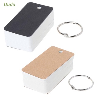 ภาพหน้าปกสินค้าDudu Simple DIY Index Cardboard Cover Blank Paper Card Memo Pad Bookmark Binder Rings ที่เกี่ยวข้อง