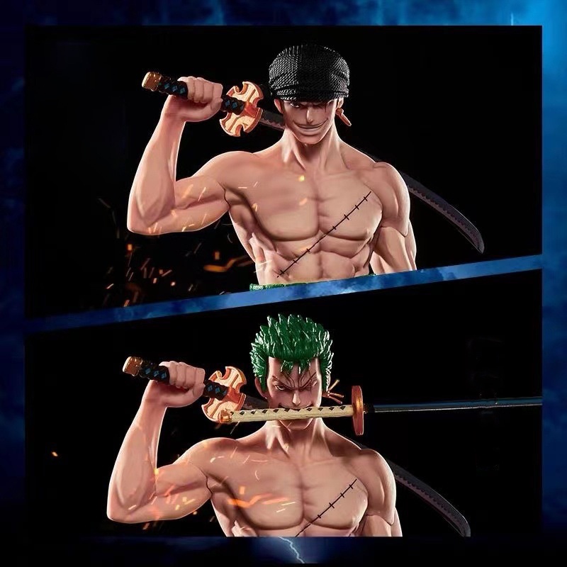 โมเดลฟิกเกอร์-pvc-รูปปั้นอนิเมะ-one-piece-gk-santoryu-roronoa-zoro-double-headed-ขนาด-20-5-ซม-ของเล่นสําหรับเด็ก-เก็บสะสม-2022