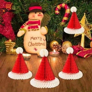 [คอลเลกชันคริสต์มาส] สร้างสรรค์ รังผึ้ง คริสต์มาส รูปหมวก กระดาษ ดอกไม้ / กระดาษแฮนด์เมด DIY โคมไฟ งานฝีมือ แขวนเครื่องประดับ / บ้าน คริสต์มาส ปาร์ตี้ ตกแต่งจี้