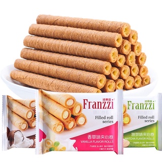 พร้อมส่ง‼️ ใหม่ โรลเวเฟอร์Franzzi 😋หลายรส ชาเขียว วนิลา โยเกิร์ตมะพร้าว นำเข้าจากต่างประเทศ