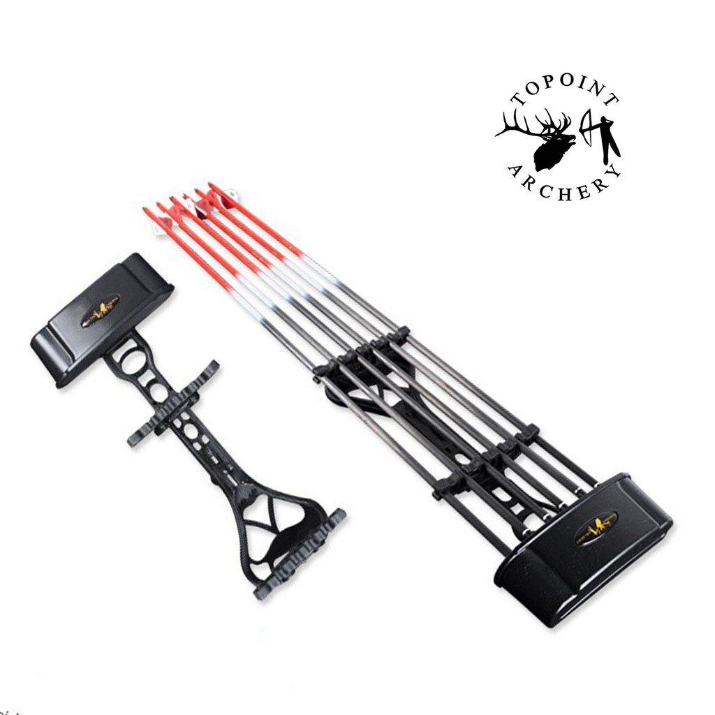 thumbnail image 2 of 6-Arrow Portable Quiver - ABS Rubber Archery Arrow Holder For Bows, 13.4" Outdoor Equipment 2 of 12