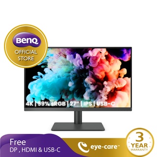 BenQ PD2705U 27นิ้ว 4K HDR10 IPS 99% sRGB USB-C Graphic Design Monitor (จอคอมงานกราฟฟิค, จอมอนิเตอร์ 4k 27นิ้ว)