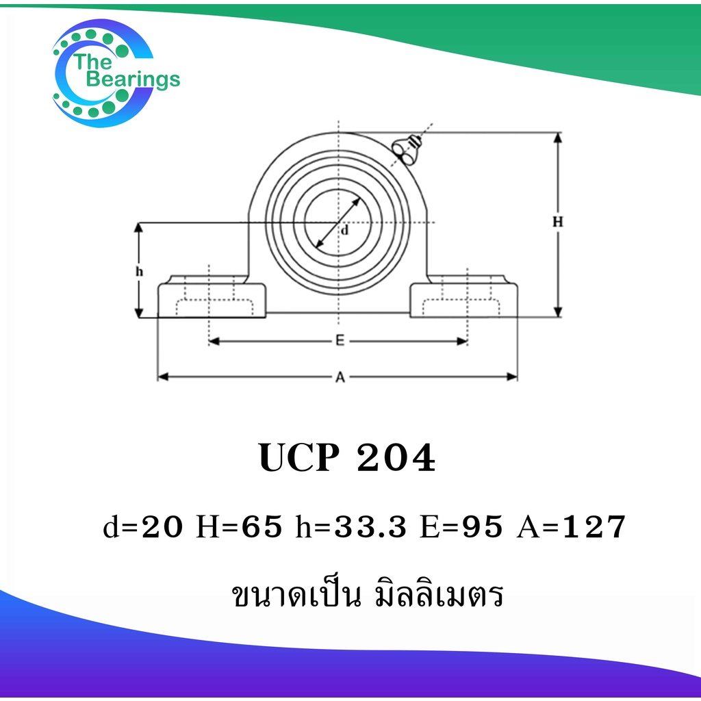 UCP204 UCP205 UCP206 ตลับลูกปืนตุ๊กตา UCP BEARING UNITS UC + P | Shopee ...