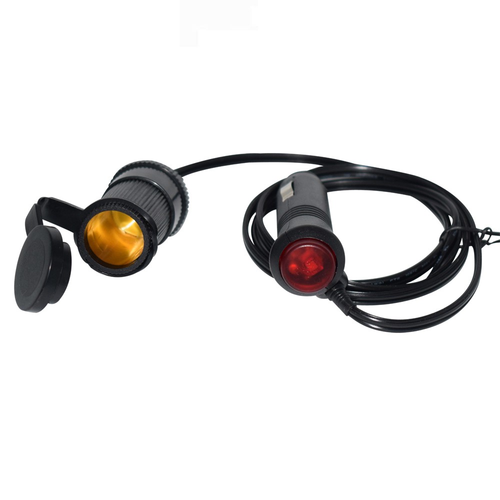 Car Cigarette Lighter Power Supply Adapter 10A Fuse Extender Cable Plug
