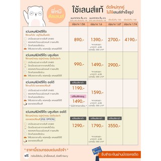 สินค้า ตัดเลนส์ มัลติโค้ต บลูบล็อค ออโต้ ย่อ 1.6