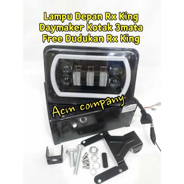 DAYMAKER RX KING 7IN HEADLIGHT รุ่น SQUARE + RXKING PNP MOUNT | Shopee ...