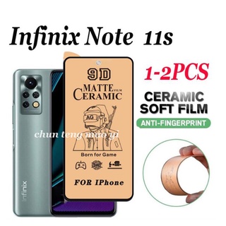 ฟิล์มกระจกนิรภัยเซรามิก สําหรับ Infinix Note 11s Note 10 10pro Spark 8 Spark 6GO Camon 18 18p 17p Hot 11s Hot 11play Hot 10play Hot 10i 10s