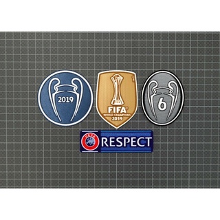 อาร์ม กำมะหยี่ Patch UEFA Champions League Winners 2019, 6 Times & FIFA World Club Patches Liverpool