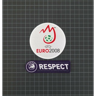 อาร์ม กำมะหยี่ Patch UEFA Euro 2008 &amp; RESPECT Sleeve Patches Badges