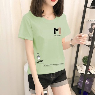 [ขายดี] เสื้อแฟชั่นผู้หญิง แขนสั้น สไตล์เกาหลี สวมใส่สบาย [พร้อมส่ง][เก็บเงินปลายทาง]
