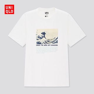 Uniqlo เสื้อยืดลําลองสําหรับผู้ชายผู้หญิงแขนสั้นพิมพ์ลาย ( Ut ) Edo Ukiyo - E ( 431262ยืด.สบาย.รัก