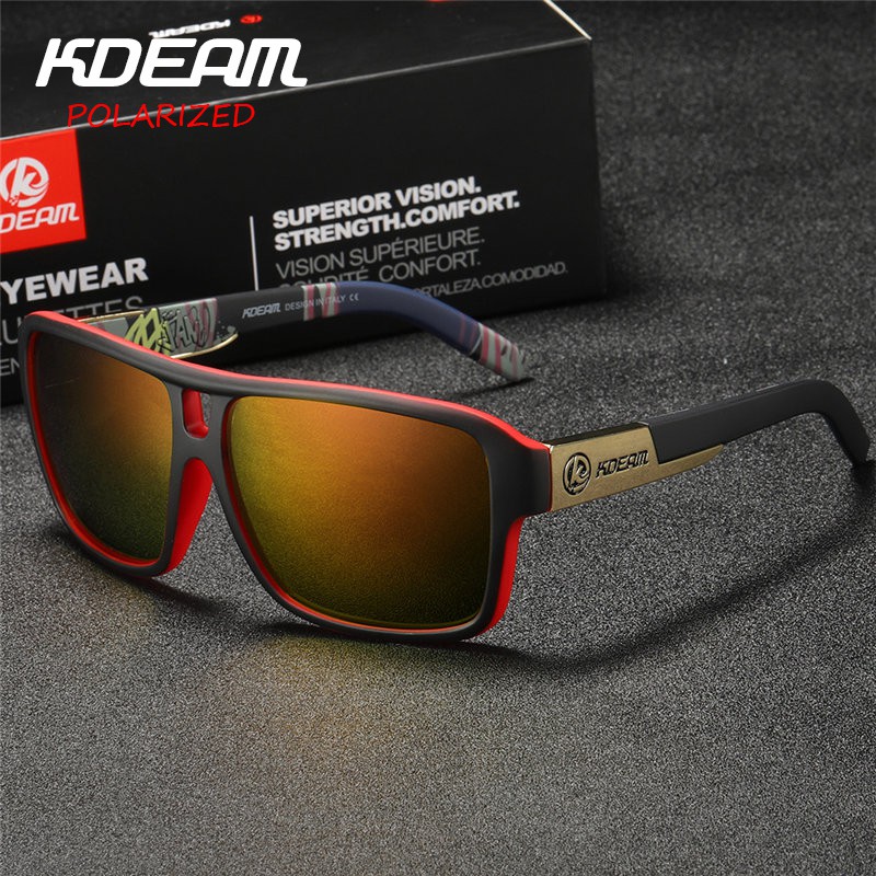 ภาพหน้าปกสินค้าผู้ชายสปอร์ตสแควร์แว่นกันแดด Polarized ผู้หญิงยี่ห้อขับรถสบาย ๆ อาทิตย์แว่นตากลางแจ้ง