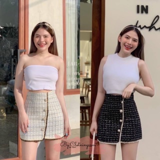 🔥Fansyskirt กระโปรง ผ้าทวิตชาแนล ผ้าอย่างดี มีกระดุมเพิ่มความเก๋ 🔥