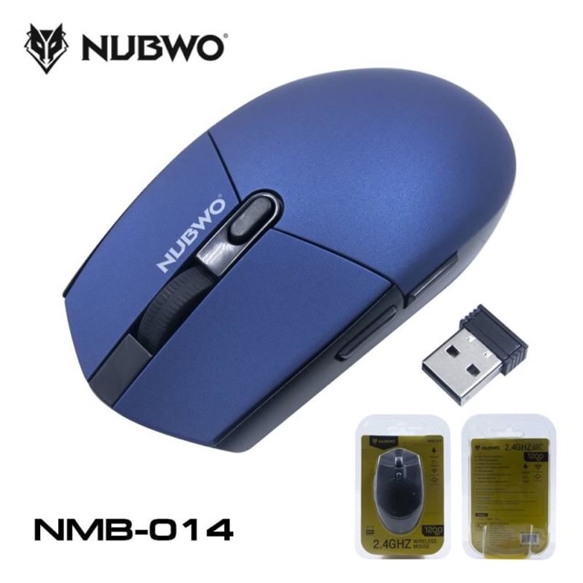 ภาพหน้าปกสินค้าNUBWO USB Optical Mouse รุ่น NMB-014เม้าส์ ไร้สาย แบบไร้เสียงคลิก มีโหมดประหยัดถ่าน จากร้าน puydinga บน Shopee