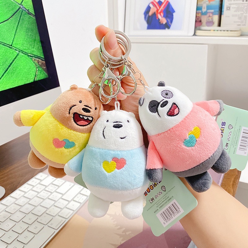 พวงกุญแจ-จี้ตุ๊กตาการ์ตูน-we-bare-bears-น่ารัก-สําหรับห้อยกระเป๋า
