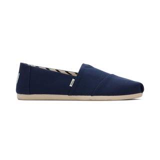 TOMS รองเท้าลำลองผู้หญิง สลิปออน รุ่น Alpargata Navy Recycled Cotton Canvas (C) รองเท้าลิขสิทธิ์แท้