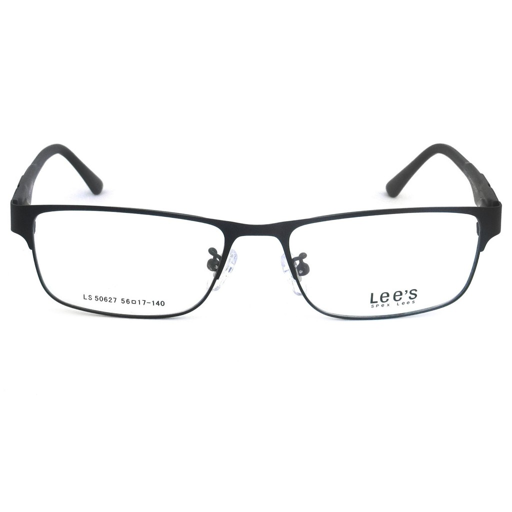 lees-แว่นตา-รุ่น-50627-c-1-สีดำ-กรอบเต็ม-ขาสปริง-วัสดุ-สแตนเลส-สตีล-สำหรับตัดเลนส์-กรอบแว่นตา-eyeglasses