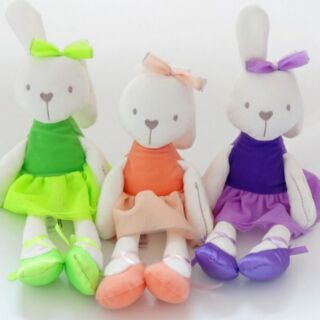 SALE 🔥 ตุ๊กตา กระต่าย สีเขียว สีแดง ชุดบัลเล่ย์ ballerina bunny ตุ๊กตากระต่าย