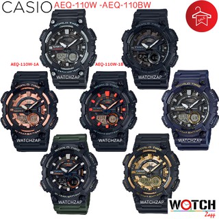 สินค้า Casio Standard นาฬิกาข้อมือ 10 year battery รุ่น AEQ-110W AEQ-110BW-9