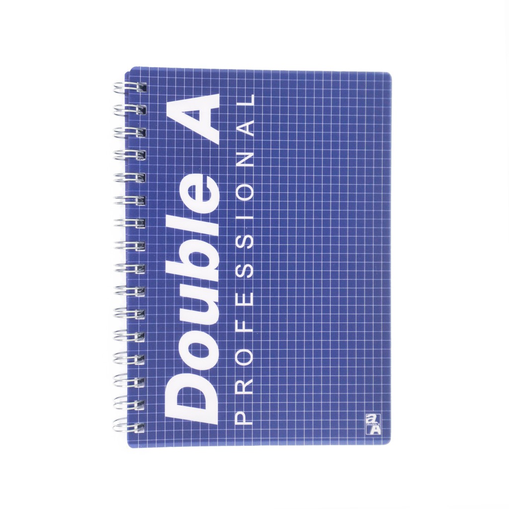 double-a-สมุดสันห่วง-ปกพลาสติก-professional-ขนาด-a5-หนา-70-แกรม-จำนวน-100-แผ่น-คละสี-จำน่าย-4-เล่ม