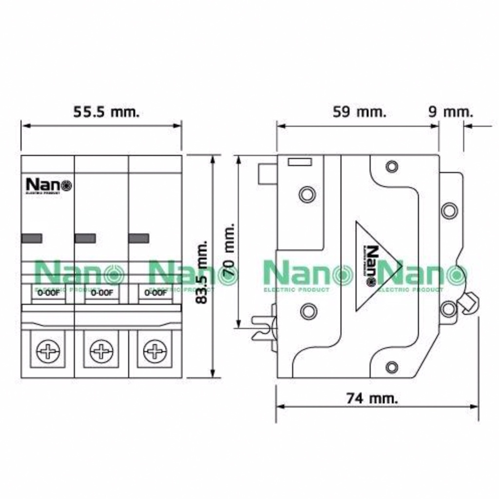 เซอร์กิตเบรกเกอร์ ปลั๊กออน NANO (Plug-on) 3Pole รุ่น NP3C | Shopee Thailand