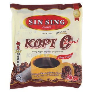 Sin Sing 2 in 1 Kopi O Coffee Mixtures Bags with Sugar 20pcs 520g