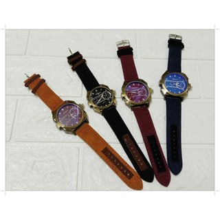 สินค้า นาฬิกาข้อมือ Nanci SK-1127-1 นาฬิกาข้อมือผู้ชาย ระบบอะนาล็อค สายหนังผ้า หน้าปัด 5ซม. กันน้ำ