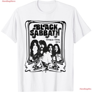 【🔥🔥】มอเตอร์เฮด วงดนตรี หิน ดนตรี เด็กผู้ชาย เสื้อยืด วัตถุระเบิดขนาดใหญ่ Black Sabbath Official World Tour 78 B&amp;W T-Sh