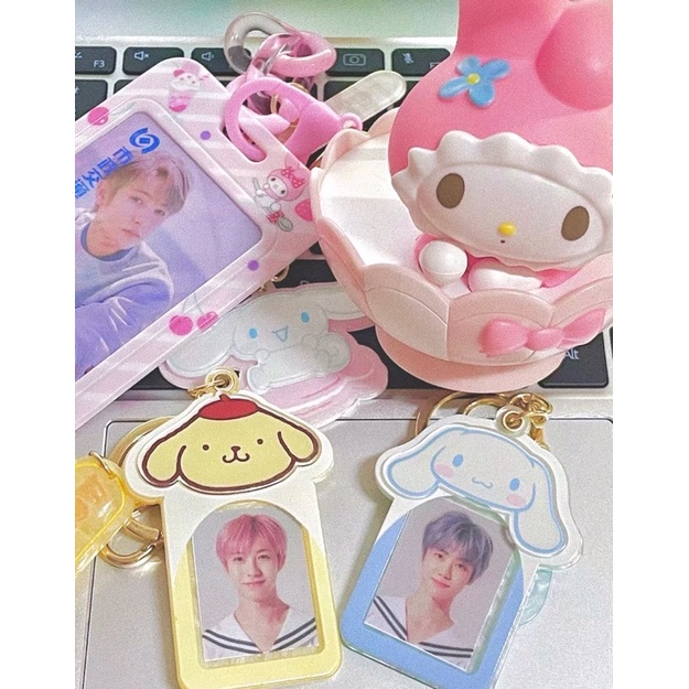 พร้อมส่ง-sanrio-x-miniso-id-photo-keyring-พวงกุญเเจใส่รูป