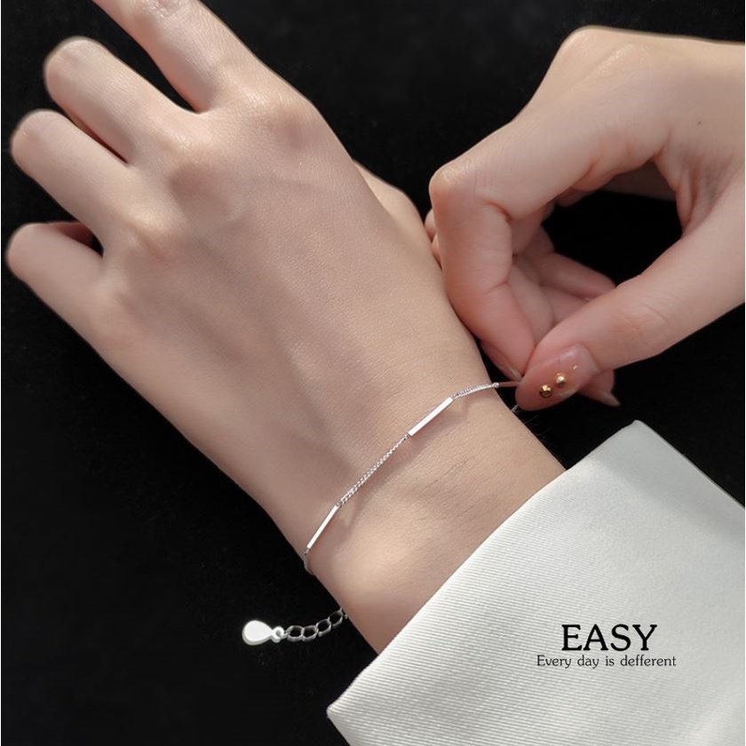 s925-easy-bracelet-สร้อยข้อมือเงินแท้-สไตล์เรียบง่าย-ใส่สบาย-เป็นมิตรกับผิว