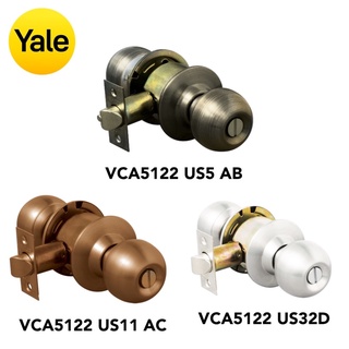 ลูกบิดหัวกลม ลูกบิดประตูห้องน้ำ Yale KN-VCA5122 US5-AB, US11-AC, US32D-SS