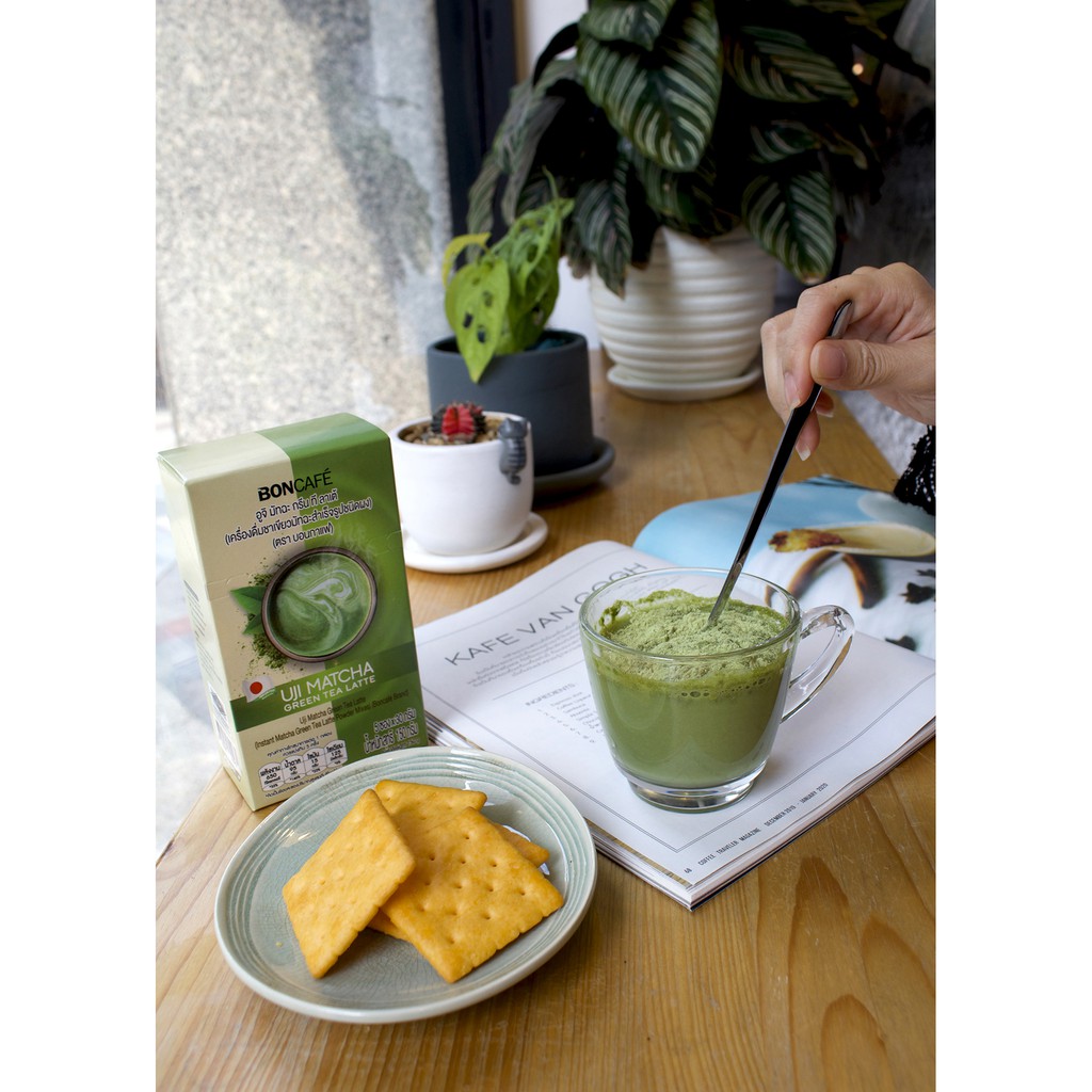 ภาพสินค้าBoncafe - Bontea Uji matcha latte Mix sachet 30g ชาเขียวอูจิมัทฉะลาเต้ สำเร็จรูป (ชนิดผง) แบบซอง 3 in 1 จากร้าน boncafe_thailand บน Shopee ภาพที่ 7