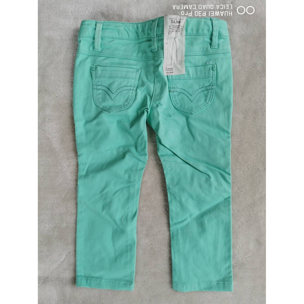 กางเกงขายาว-ทรง-slim-มี-2-สี-สีชมพู-กับ-สีเขียว-size-2-12y