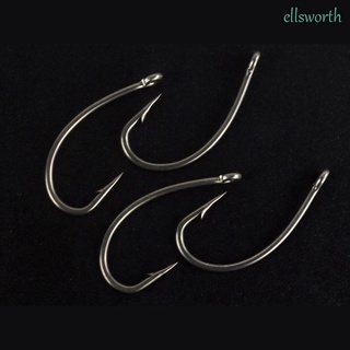 Ellsworth ตะขอตกปลา เหล็กสเตนเลส คาร์บอนสูง สําหรับตกปลาทะเล 15 ชิ้น