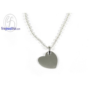 Finejewelthai จี้เงินแท้-จี้หัวใจแห่งรัก-จี้สร้อยคอ-Heart-Silver-Pendant-P110700