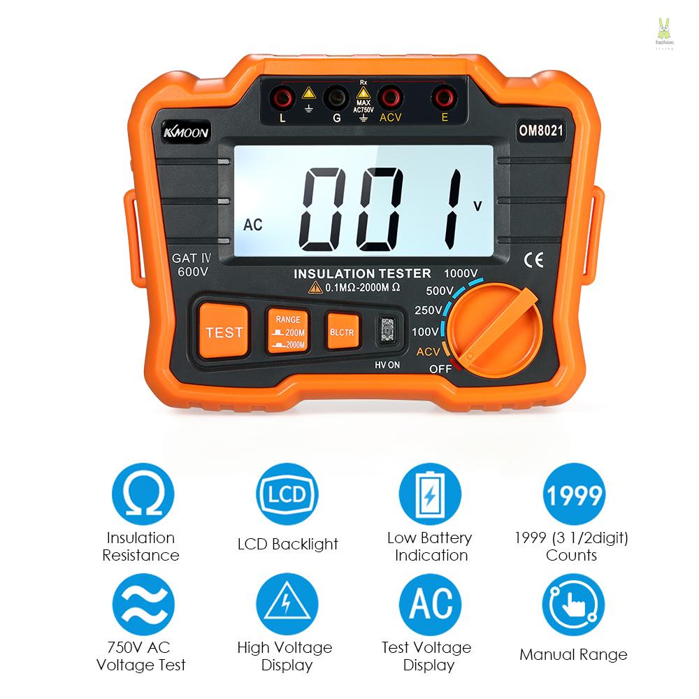 flt-kkmoon-เครื่องทดสอบความต้านทาน-dcv-acv-มิเตอร์-1000v-เมกเกอร์-เมกะโอห์มมิเตอร์-โวลต์มิเตอร์-เมกะโอห์ม-พร้อมจอแสดงผล-lcd-แบ็คไลท์