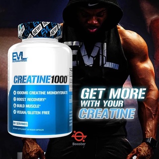 ⚡พร้อมส่ง⚡EVL Creatine 1000 (120เม็ด/60Servings) ครีเอทีน รูปแบบแคปซูล