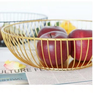 ✧✸✔Fruit Basket Plate Metal Creative Fashion Drained Fruit Basin Nordic Style Candy Plate Fruit Plate No Waterlogged