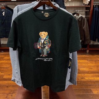 Ralph Lauren Ralph Lauren เสื้อยืดลําลอง ผ้าฝ้าย แขนสั้น คอกลม พิมพ์ลายหมี สไตล์อังกฤษ สําหรับผู้ชาย