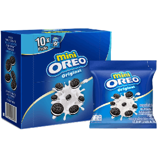 โปรโมชั่น : แพ็ค 10 ถุง Oreo Mini Original โอรีโอ มินิคุกกี้สอดไส้ครีม รสวานิลลา 20.4 กรัม