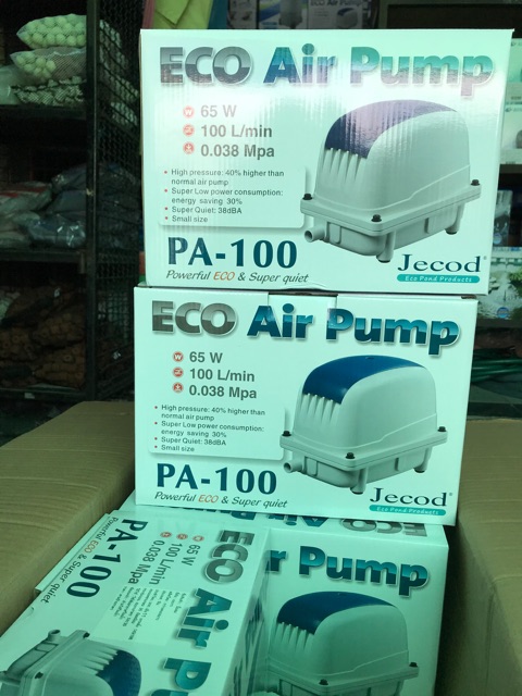 jecod-pa-100-air-pump-pa-ปั้มลม-เสียงเงียบ-38dba-ให้แรงดันสูงขึ้น-40-ประหยัดพลังงาน-30-65w-100-l-min
