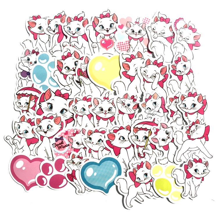 สติ๊กเกอร์ลายการ์ตูนดิสนีย์-marie-cat-น่ารักกันน้ํา-38-ชิ้น