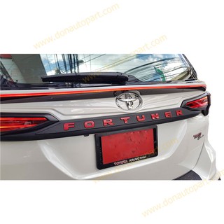 คิ้วท้าย คิ้วฝากระโปรงท้าย คิ้วฝาท้าย โตโยต้า ฟอจูนเนอร์ toyota fortuner 2015 สีแดง แดง