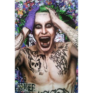 โปสเตอร์ หนัง Suicide Squad 2016 JOKER POSTER 24”x35” Inch Antihero DC Comics  Jared Leto V1